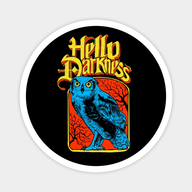 Hello Darkness - Night Owl Magnet by rjartworks